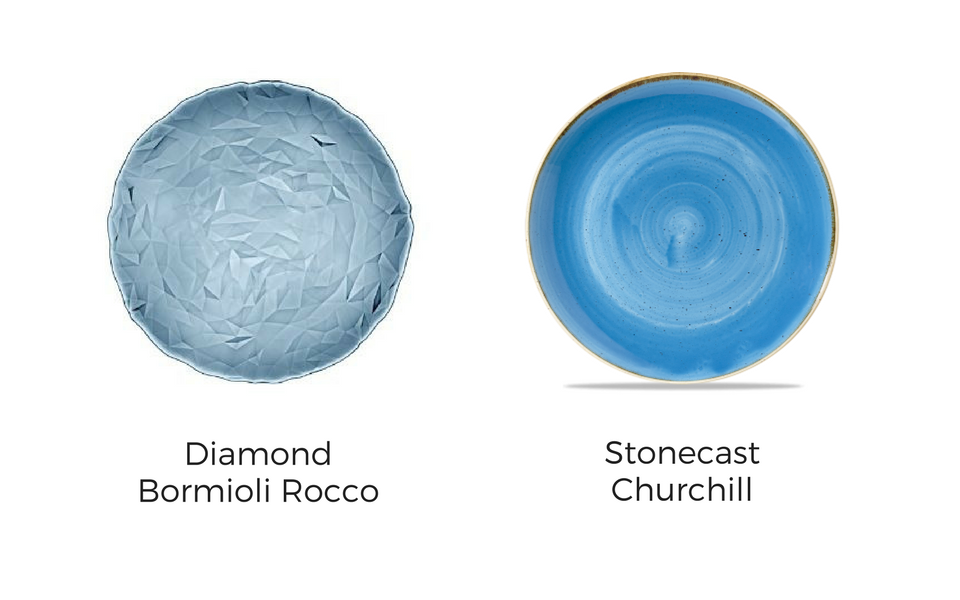 Piatti blu marino Stonecast Diamond Bormili rocco e Churchill