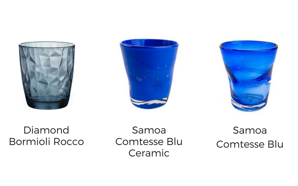 Bicchieri blu Samoa Diamond