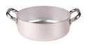 Immagine di CASSERUOLA BASSA CON DUE MANIGLIE INOX cm 24 H. 8,5 art. 106 AGNELLI