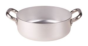 Immagine di CASSERUOLA BASSA CON DUE MANIGLIE INOX cm 36 H. 11,5 art. 106 AGNELLI