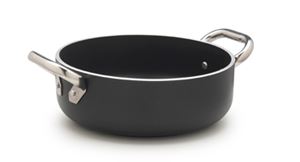 Immagine di CASSERUOLA BASSA cm 24 AL-BLACK TEFLONATA 2 MANIGLIE art. 2104SSPI