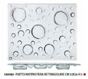 Picture of BUBBLE PIATTO VETRO ANTIPASTIERA RETT. 32x26 H 3