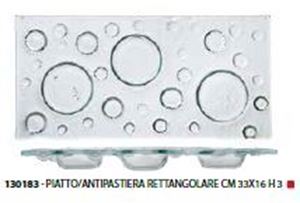 Picture of BUBBLE PIATTO VETRO ANTIPASTIERA RETT. 33x16 H 3