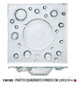 Picture of BUBBLE PIATTO VETRO QUADRATO FONDO 23x23 H 4